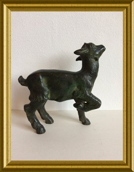 Art deco bronzen bokje / geitje - 1