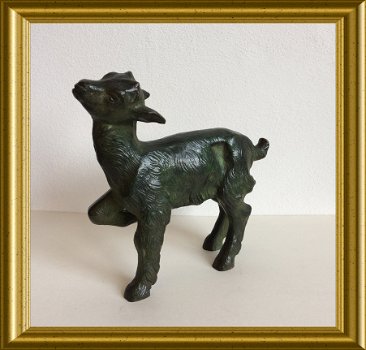 Art deco bronzen bokje / geitje - 3