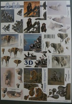 3D knipvel (A4) --- DIVERSE DIEREN --- Le Suh 4169631 --- Diverse kleine afbeeldingen - 1