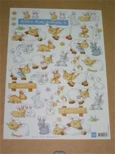 Knipvel (A4) --- DIVERSE DIEREN --- Marianne Design AK 0041 --- ELINE'S BABY ANIMALS 3