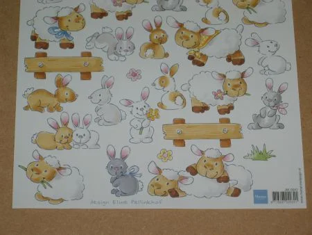 Knipvel (A4) --- DIVERSE DIEREN --- Marianne Design AK 0041 --- ELINE'S BABY ANIMALS 3 - 2