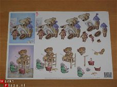 3D knipvel (A4) --- BEER-BEREN --- Meadow Cottage Bears 99091/02 --- KNUFFELBEREN