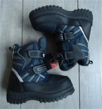 Stoere Snowboots (klitteband) Navy/Zwart maat 22 t/m 35* - 5