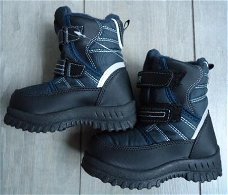 Stoere Snowboots (klitteband) Navy/Zwart maat 35