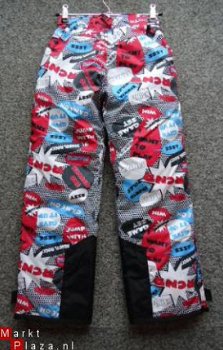 Nieuwe !! Ski broek allover geprint maat 116* - 2