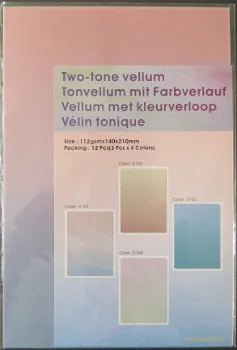 PAKKET met VELLUM (A5) --- Nr. 11605-2101 --- VELLUM met KLEURVERLOOP - 0