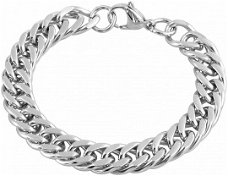 Stainless steel schakel armband 34500-024