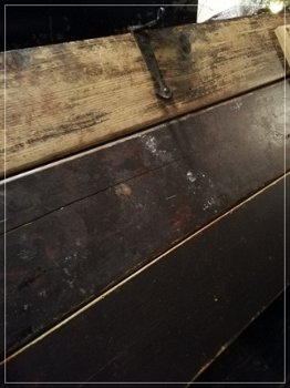 Prachtige oude houten kist - 7