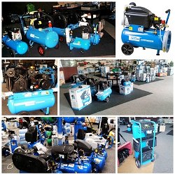 compressor 2,2 PK 2cyl.100l tank, op 230V , lucht 320 l/min bij 10 bar