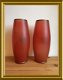 Twee beschilderde glazen vazen - 2 - Thumbnail