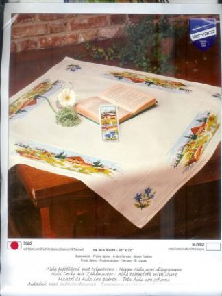 VERVACO BORDUURPAKKET DEKSERVET ALPENWEIDE WIT 7882 - nr. 1
