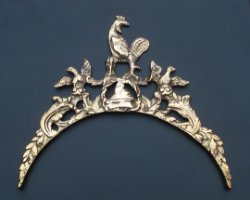 Antiek messing gietstuk voor een Comtoise klok eind 18. eeuw. Ø 24 cm. (Art. Nr. 207)