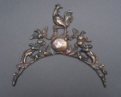 Antiek messing gietstuk voor een 18de eeuwse Comtoise klok. Ø 25 cm. (Art. Nr. 205)