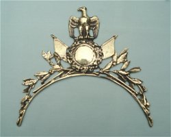 Gietstuk voor een comtoiseklok uit de napoleontische periode. Ø 24 cm. (Art. Nr. 108R)