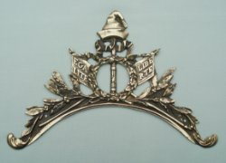 Messing gietstuk voor een Comtoise klok eind 18. Eeuw. . Ø 24 cm. (Art.Nr. 105)
