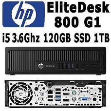 HP EliteDesk 800 G1 USDT i5 3.6GHz 8GB 120GB SSD + 1TB HDD