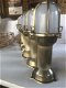 Steigerlamp 30 cm messing staand mat glas IP45 60Watt E27 110 x 300 (Ø x H), scheepslamp - 2 - Thumbnail