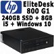 HP EliteDesk 800 G1 SFF, Intel i5, 8GB DDR3, 240GB SSD Win10 - 1 - Thumbnail