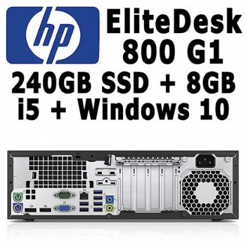 HP EliteDesk 800 G1 SFF, Intel i5, 8GB DDR3, 240GB SSD Win10 - 2