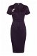 Collectif, Caterina Atomic Cat Dress in navy. - 1 - Thumbnail