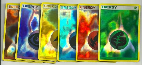6 Pokemon Energy Kaarten - Complete Reverse Holo Foil Promo Set 2006 - 2