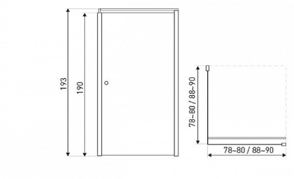 Sanifun douchecabine Bassie 900 x 900 Z - 3