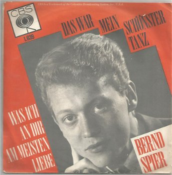 Bernd Spier ‎– Das War Mein Schönster Tanz (1965) - 1