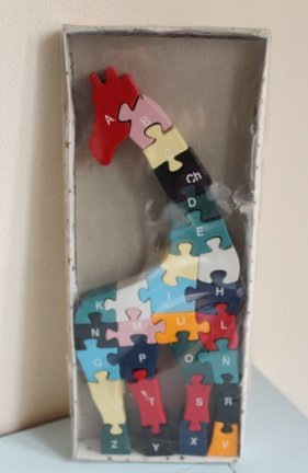 Houten letter puzzel - nr. 1