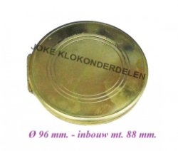 === Achter deur pendule = koper = oud === 39123