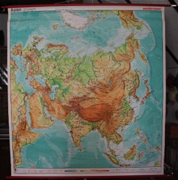 Schoolkaart van het werelddeel Azië. - 1
