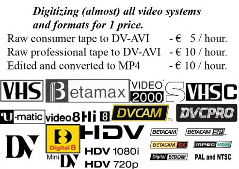 Alle soorten Audio- en Videobanden vakkundig digitaliseren. - 7