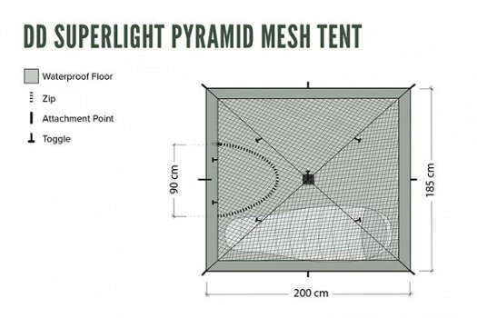 DD SuperLight Pyramid Mesh Tent - 5