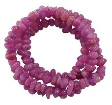 Snoer kralen - nuggets van paarse jade