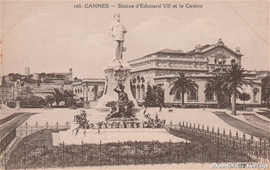 Frankrijk Cannes Statue d'Edouard VII et le Casino - 1