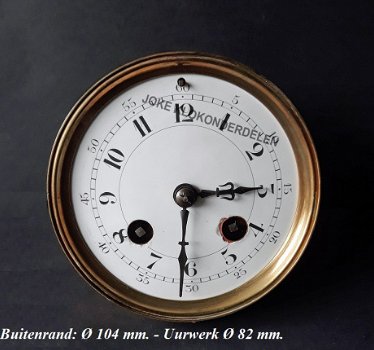 = Frans uurwerk voor glaspendule = 39158 - 1