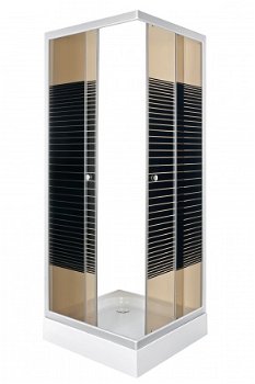 Sanifun douchecabine Gale 900 x 900 HT stripe - 1