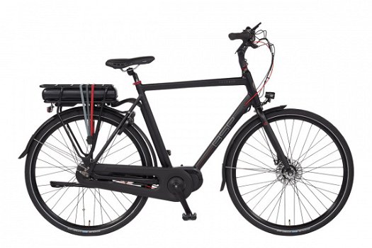 Bsp Voyager E matzwart 60cm elektrische herenfiets - 1