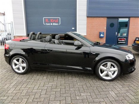 Audi A3 Cabriolet - 1.8 TFSI S-edition Leer Navigatie Cabrio 2010 Boek jes aanwezig Rijklaar Zwart m - 1