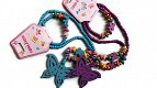 Sieraden set vlinder voor meisje ketting en armbandje paars of blauw (laatste voorraad) - 1 - Thumbnail