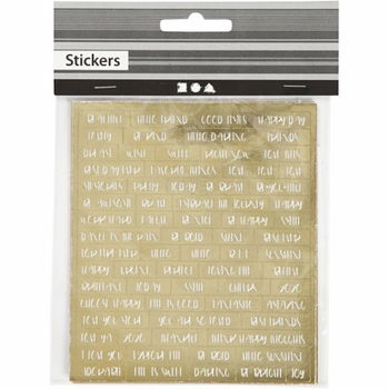 Quote stickertjes roze goud folie (4 velletjes 10x11.5cm) - 3