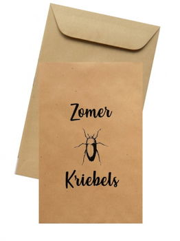 Kraft zakjes zomer kriebels 14.5x9.5cm (10 stuks) - 1