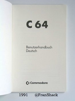 [1991] C64, Benutzerhandbuch, Deutsch, Commodore #2 - 2