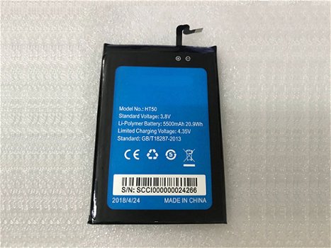 Doogee HT50互換用バッテリ5500mAh/20.9WH 3.8V - 1