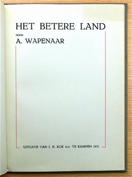 [Bandtekening B.S. Claus] Wapenaar 1931 Het Betere Land - 3