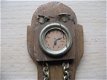 Voor in het poppenhuis: Oud houten klok met koper, jaren '50... - 3 - Thumbnail