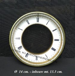 Pendule deur / wijzerplaat = gesl glas= 37929