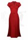 The House of Foxy, So Foxy retro wiggle dress in red. Strakke rode vintage jurk. - 2 - Thumbnail