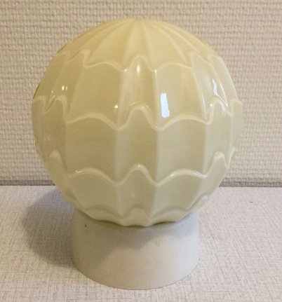 Verkocht ♥️ Jaren 50 plafondlamp, vintage, glas - nr. 1