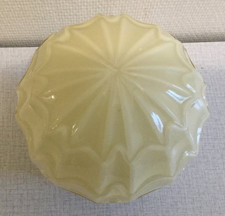 Verkocht ♥️ Jaren 50 plafondlamp, vintage, glas - Afbeelding 2