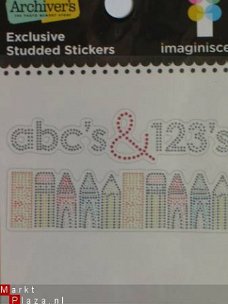 OPRUIMING: imaginisce studded stickers ABC